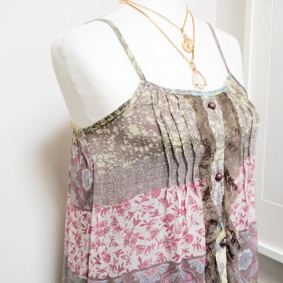 Boho Sheer Patchwork Lace Cami 🪷 RANUNCULUS - Picture 2 of 8